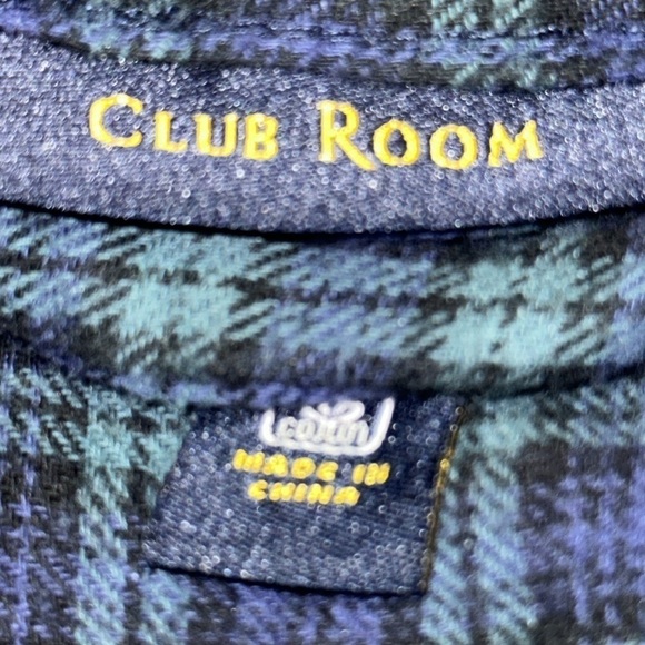 Club Room Men’s Navy/Green Plaid Cotton PJ Set XL - Picture 5 of 9